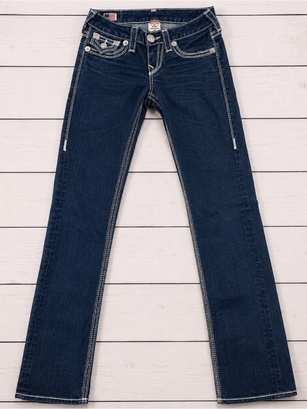 True Religion Billy Big QT Bootcut Jeans Women’s Size 26 Dark Wash